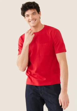 Le slip français Hauts<T-shirt Homme en coton-Sasha Cerise Rouge