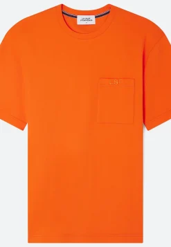 Le slip français Hauts<T-shirt Homme en coton-Sasha Tango Orange