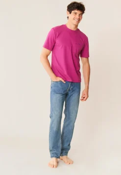 Le slip français Hauts<T-shirt Homme en coton-Sasha Betterave Rose