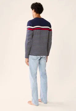 Le slip français Hauts|Collaboration Armor Lux ⚓<T-shirt manches longues LSF x Armor Lux-Le Stiff- Marine Rouge Blanc