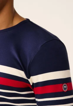 Le slip français Hauts|Collaboration Armor Lux ⚓<T-shirt manches longues LSF x Armor Lux-Le Stiff- Marine Rouge Blanc