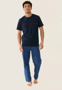 Le slip français Hauts<T-shirt mixte col rond en coton-Jean-P Révolutionnaire Marine Bleu