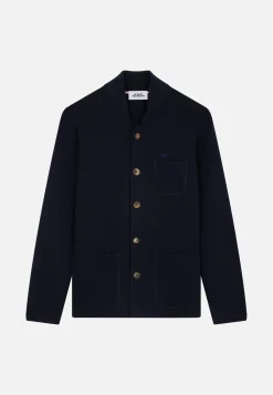 Le slip français Pulls|Hauts<Veste en maille-Eloi Bleu