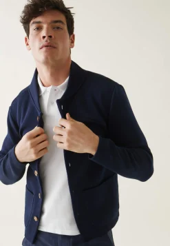 Le slip français Hauts|Vestes & Chemises<Veste en maille-Eloi Marine Bleu